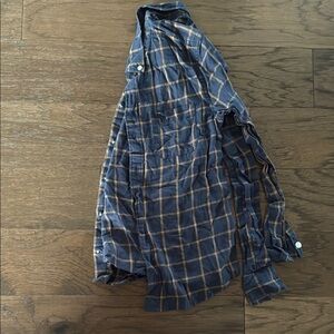 Abercrombie Kids Navy and Tan Checkered Shirt